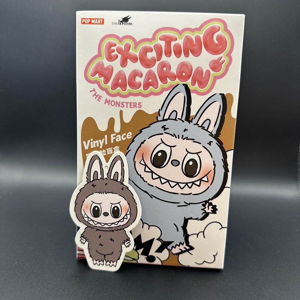 Labubu Exciting Macaron Vinyl Face Plushie - Sesame Bean